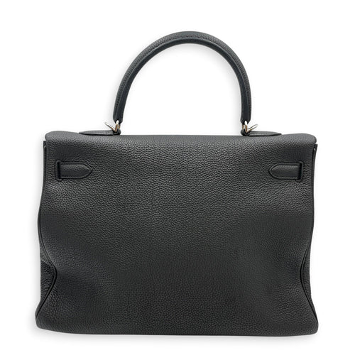 Verso Kelly 35 Black/Blue Agate in Togo Palladium hardware CL2605-21516 2