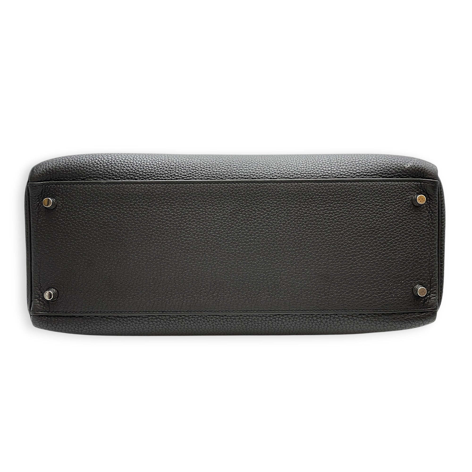Verso Kelly 35 Black/Blue Agate in Togo Palladium hardware CL2605-21516 3