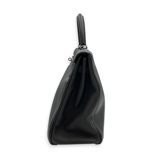 Verso Kelly 35 Black/Blue Agate in Togo Palladium hardware CL2605-21516 4