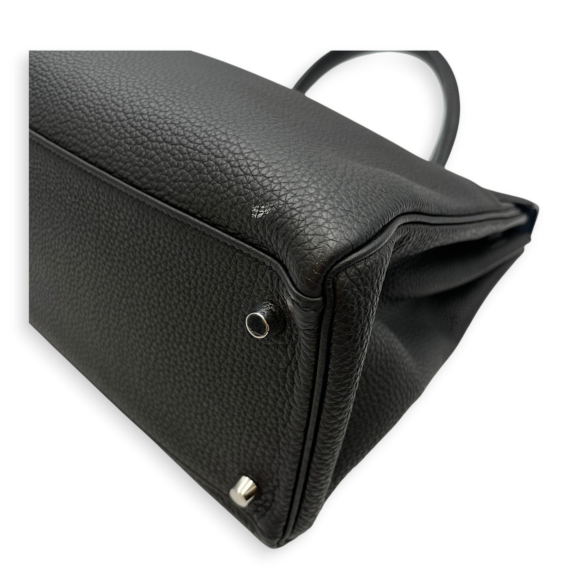 Verso Kelly 35 Black/Blue Agate in Togo Palladium hardware CL2605-21516 6