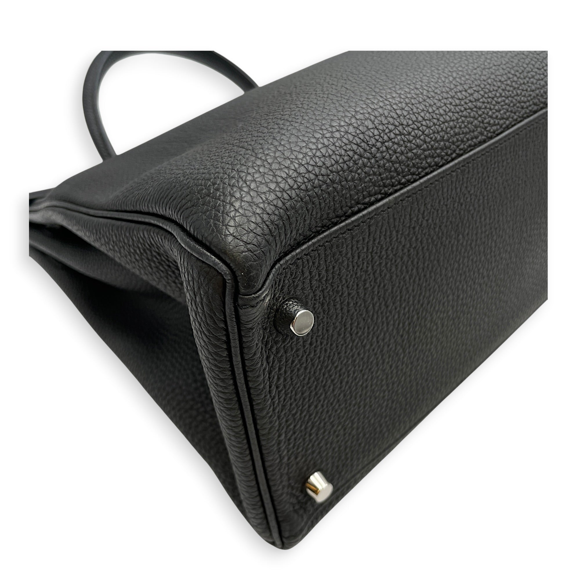Verso Kelly 35 Black/Blue Agate in Togo Palladium hardware CL2605-21516 7
