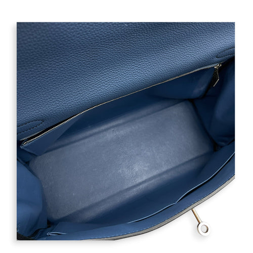 Verso Kelly 35 Black/Blue Agate in Togo Palladium hardware CL2605-21516 8