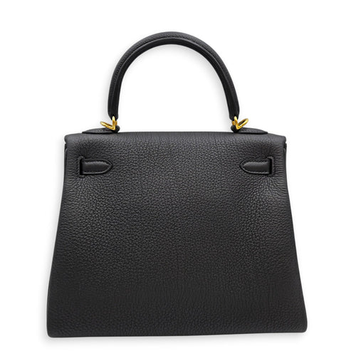Kelly 25 Black in Togo Gold hardware CL2605-21523 2