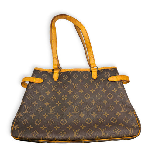 Batignolles Horizontal 39cm Brown Shoulder Bag in Canvas Gold hardware CL2605-21530 1