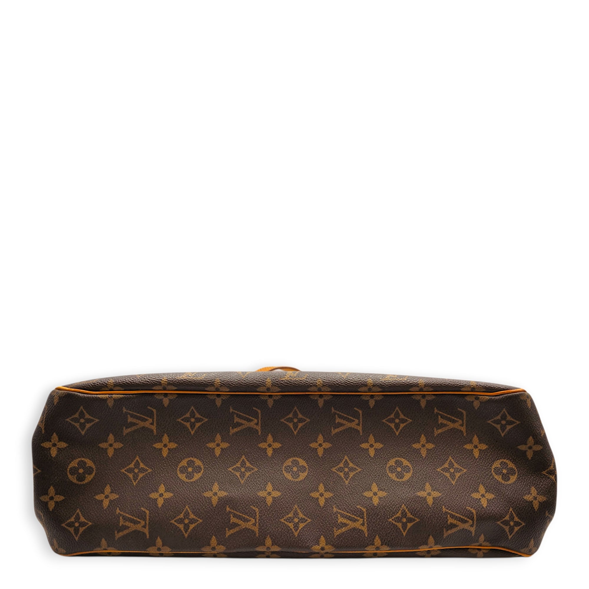 Batignolles Horizontal 39 Brown Shoulder Bag in Canvas Gold hardware