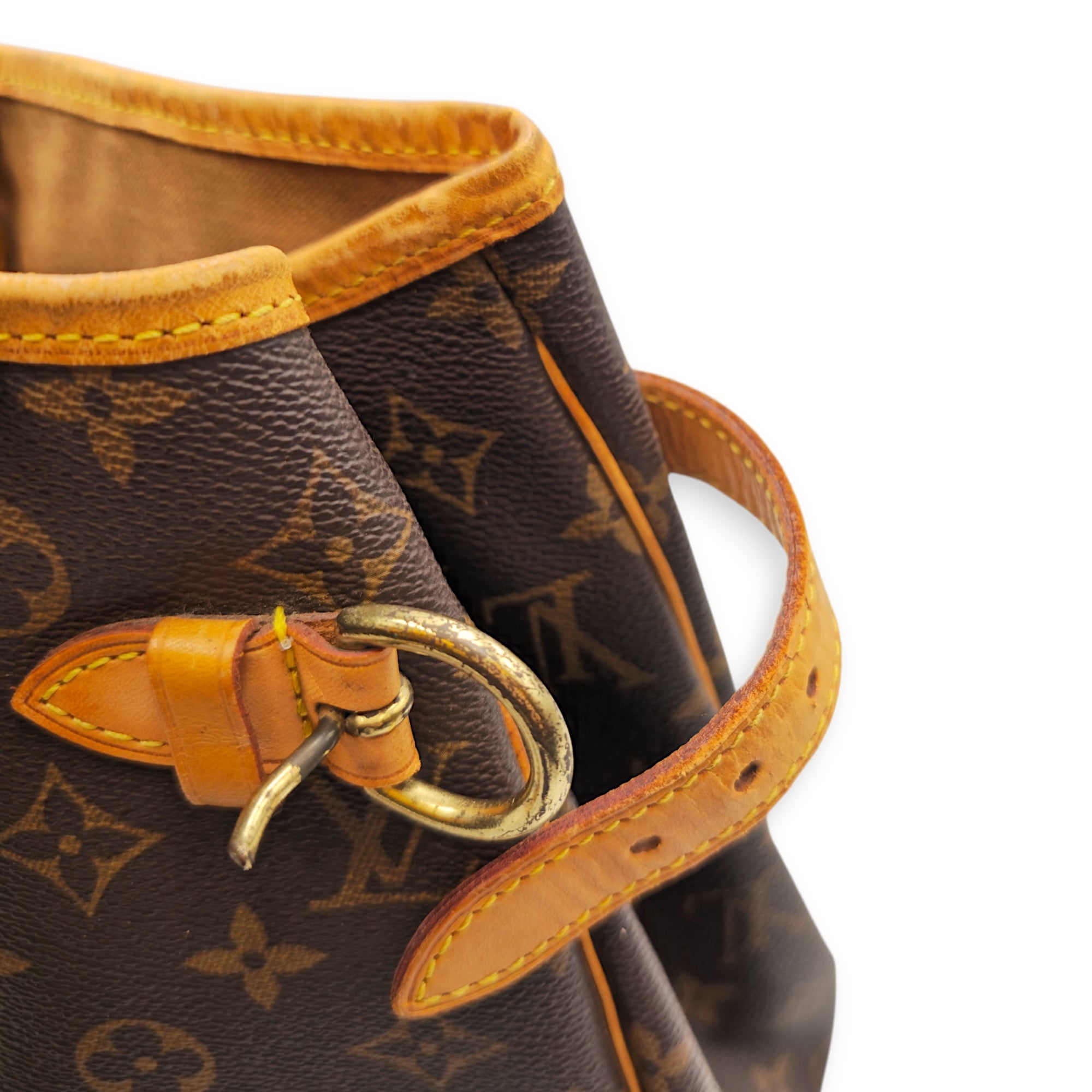 Batignolles Horizontal 39cm Brown Shoulder Bag in Canvas Gold hardware CL2605-21530 10
