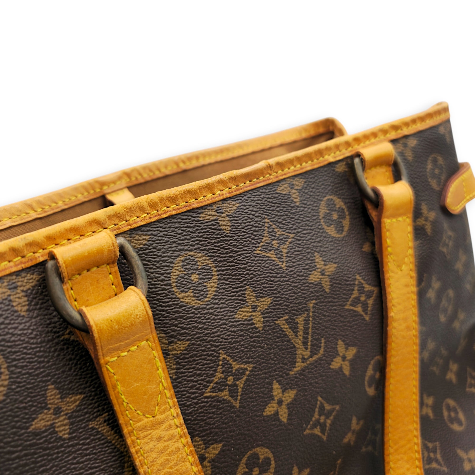 Batignolles Horizontal 39cm Brown Shoulder Bag in Canvas Gold hardware CL2605-21530 8