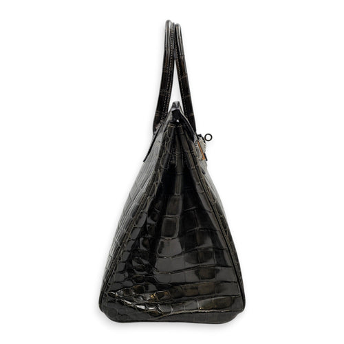 Birkin 30 Graphite in Shiny Niloticus Palladium hardware CL2605-21538 3
