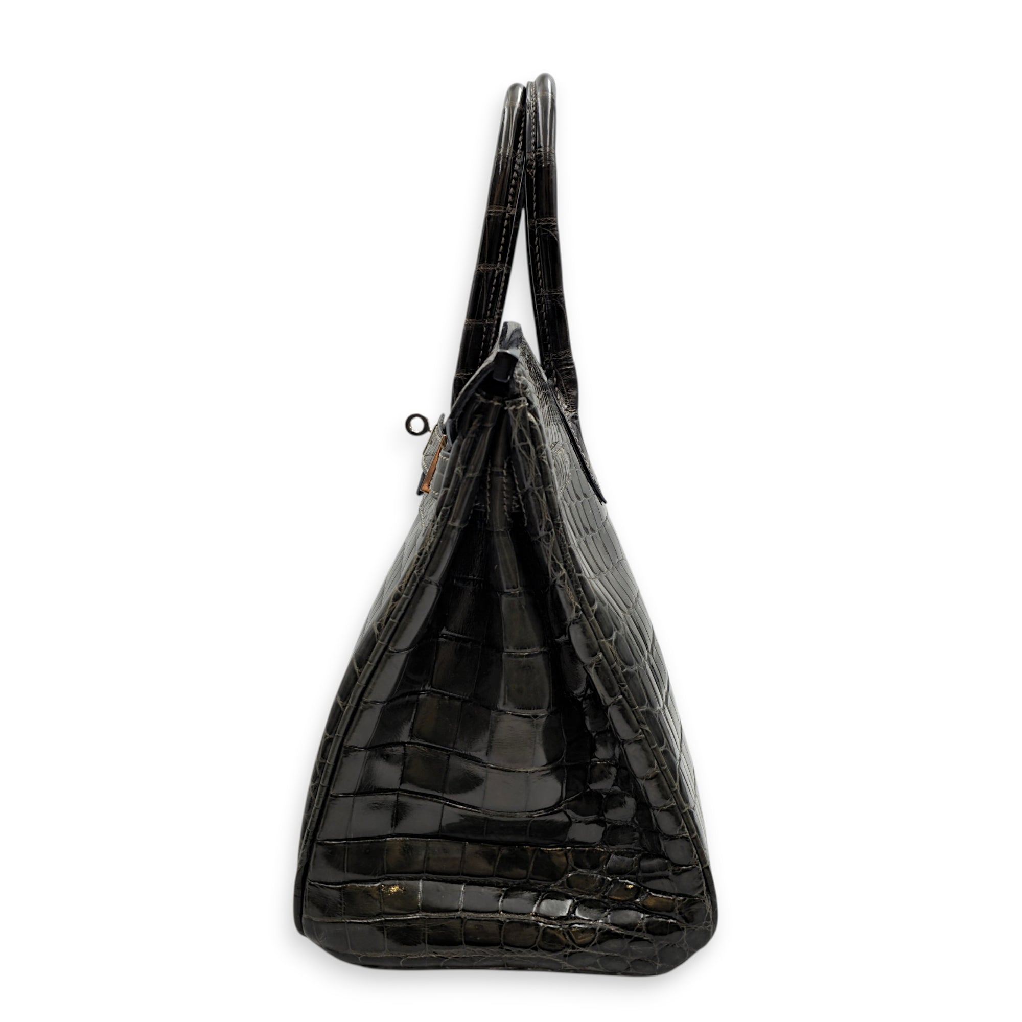 Birkin 30 Graphite in Shiny Niloticus Palladium hardware CL2605-21538 4