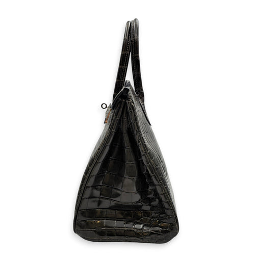Birkin 30 Graphite in Shiny Niloticus Palladium hardware CL2605-21538 4