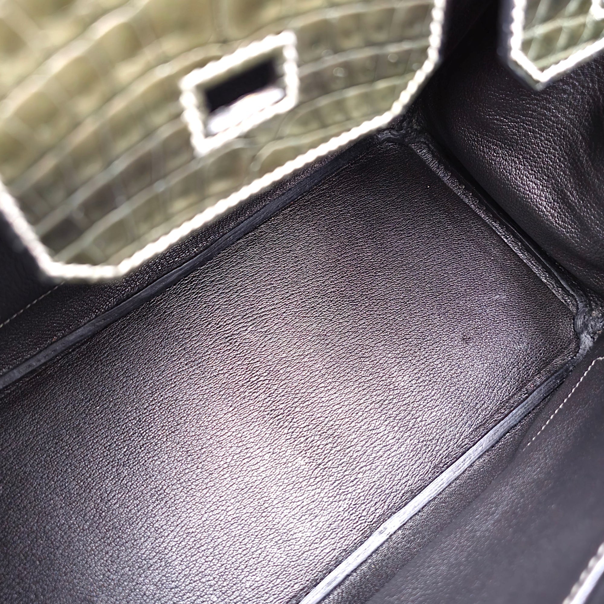 Birkin 30 Graphite in Shiny Niloticus Palladium hardware CL2605-21538 6