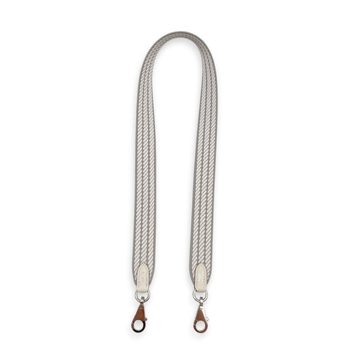 Sangle Cordage, 25mm by 70cm 25mm x 70cm Blue Glacier/Gris Pale Bag Accessory in Swift Palladium hardware CL2605-21543 2