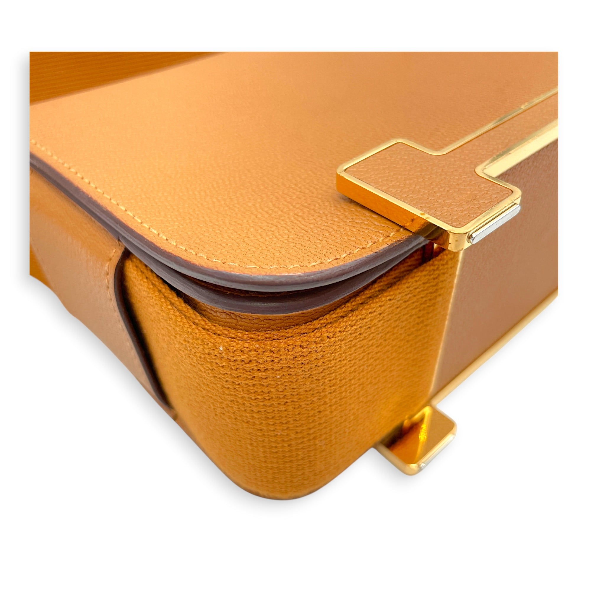 Geta Caramel in Chevre Mysore Gold hardware
