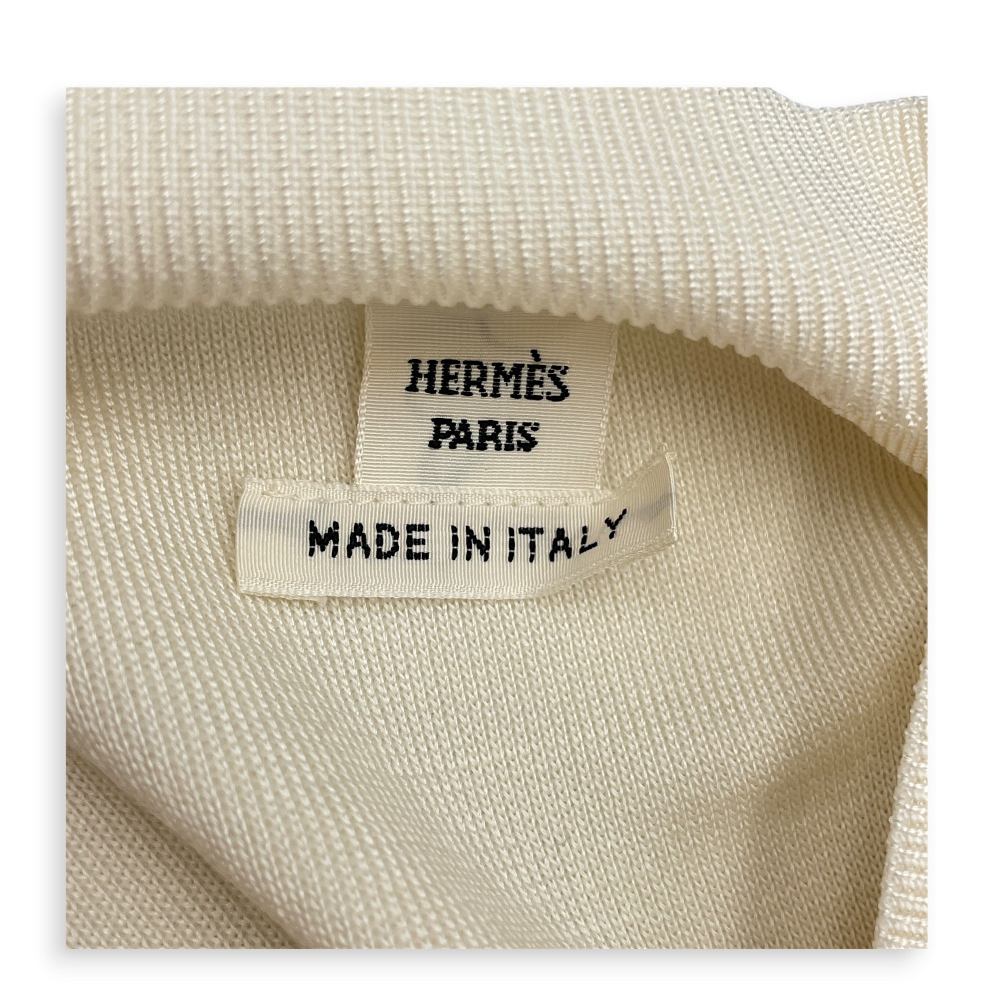 Intarsia-knitted Equestrian Sweater  36 Beige Ready-To-Wear in Silk CL2605-21556 5