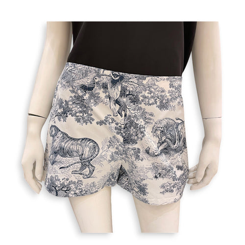 Toile De Jouy Cotton Shorts  38 Blue Ready-To-Wear in Cotton CL2605-21559 1
