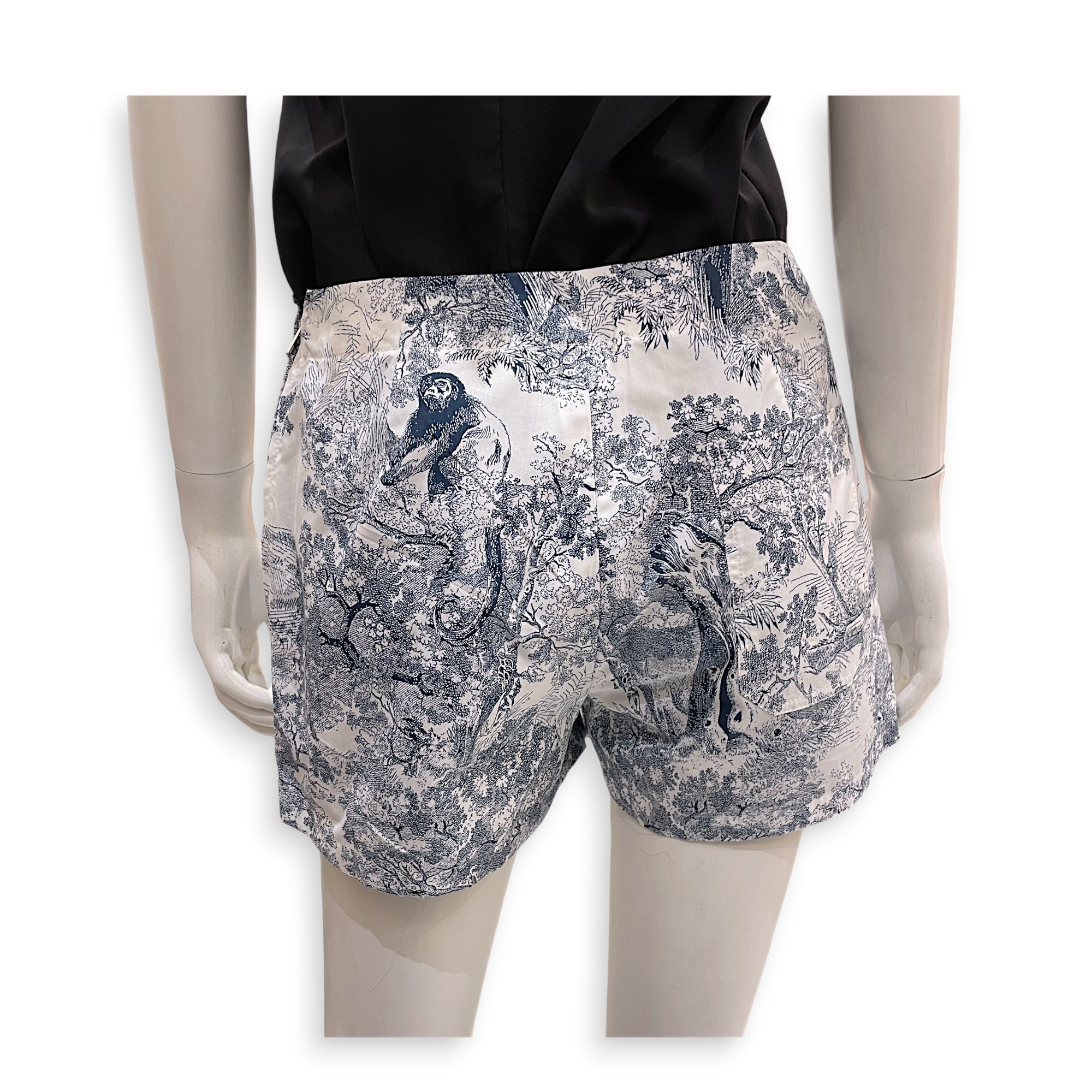 Toile De Jouy Cotton Shorts  38 Blue Ready-To-Wear in Cotton CL2605-21559 2