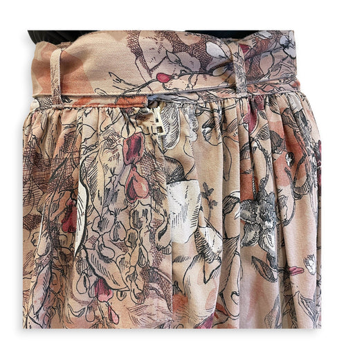 Printed Flare Skirt  38 Brown Ready-To-Wear in Cotton CL2605-21561 4