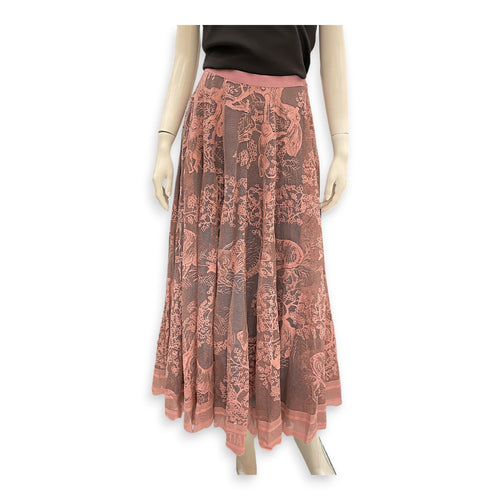Diorivera Mid Length Skirt Size 38 Pink Ready-To-Wear