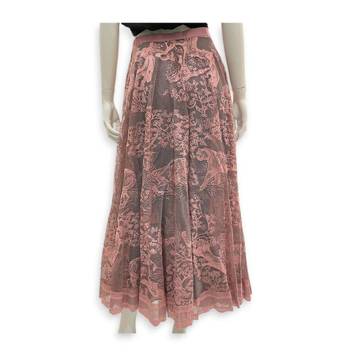 Diorivera Mid Length Skirt Size 38 Pink Ready-To-Wear