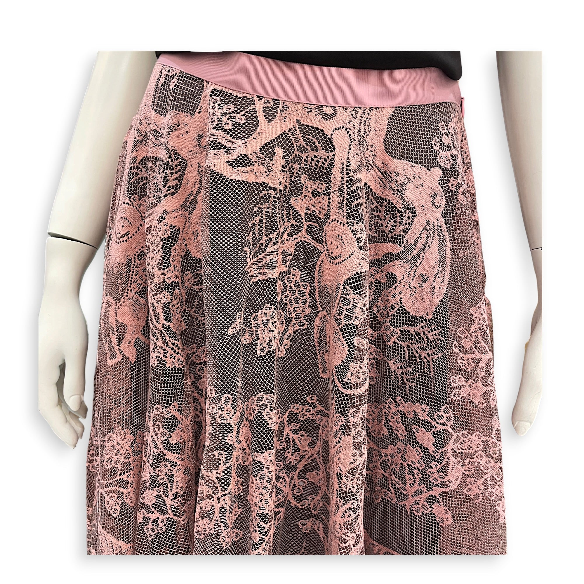 Diorivera Mid Length Skirt Size 38 Pink Ready-To-Wear