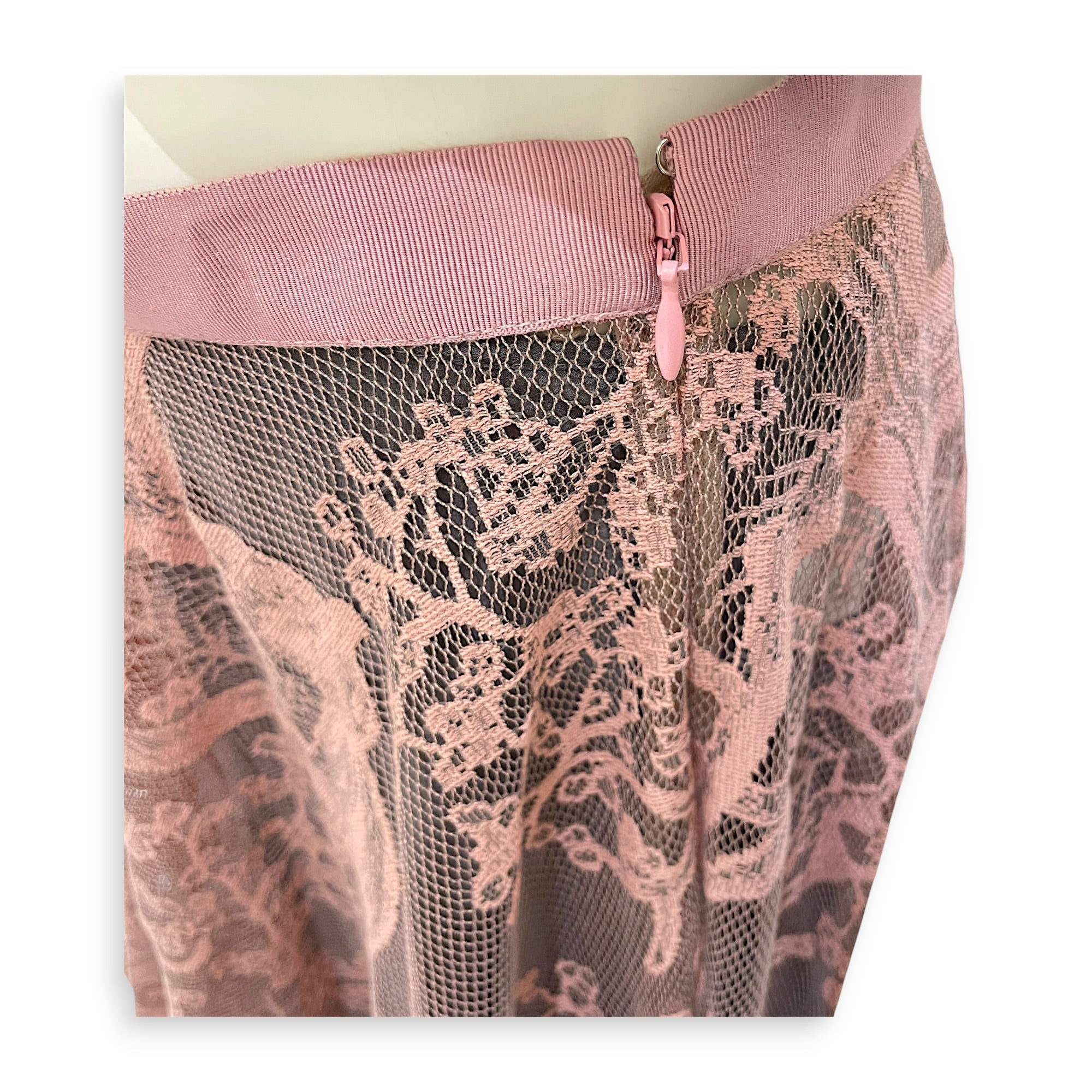 Diorivera Mid Length Skirt Size 38 Pink Ready-To-Wear