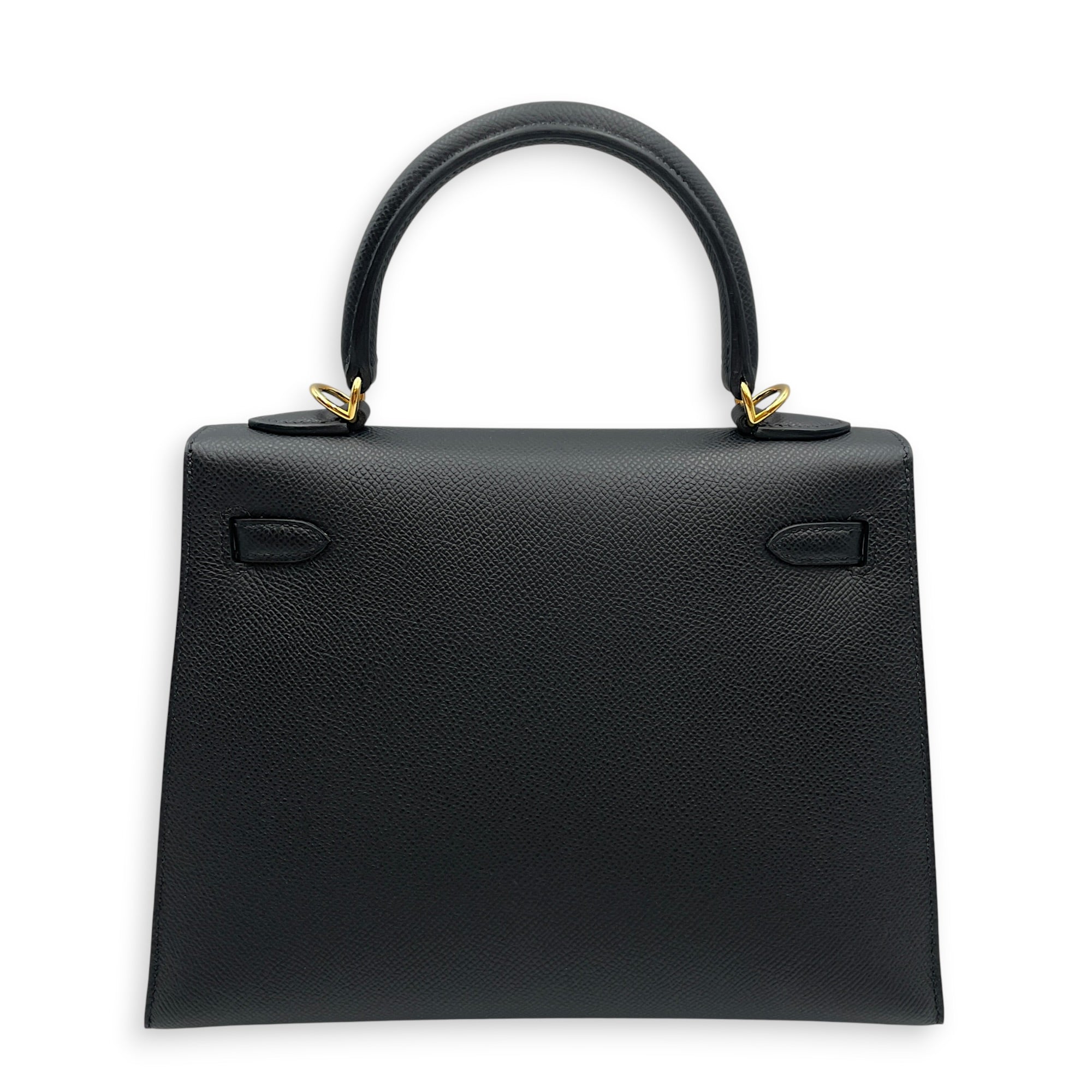 Sellier Kelly 25 Black in Epsom Gold hardware CL2605-21563 2