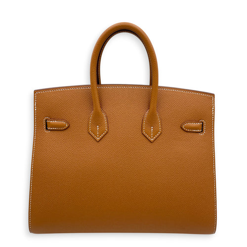 Sellier Birkin 25 Gold in Epsom Palladium hardware