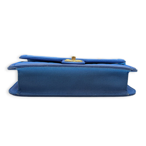 Quilted Sunset on the Sea Flap 25cm Blue Shoulder Bag in Caviar Leather Gold hardware CL2605-21570 5