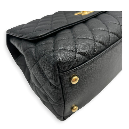 Quilted Coco Handle 29cm Black Shoulder Bag in Caviar Leather Gold hardware CL2605-21572 10