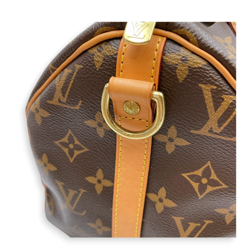 Speedy Brown Top Handle Bag in Canvas Gold hardware CL2605-21574 17