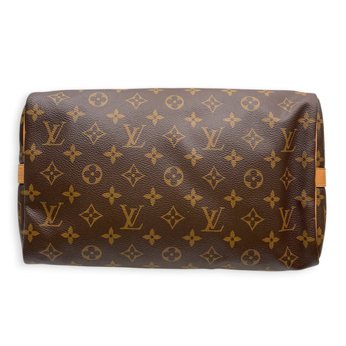Speedy 30 Brown Top Handle Bag in Canvas Gold hardware CL2605-21574 5