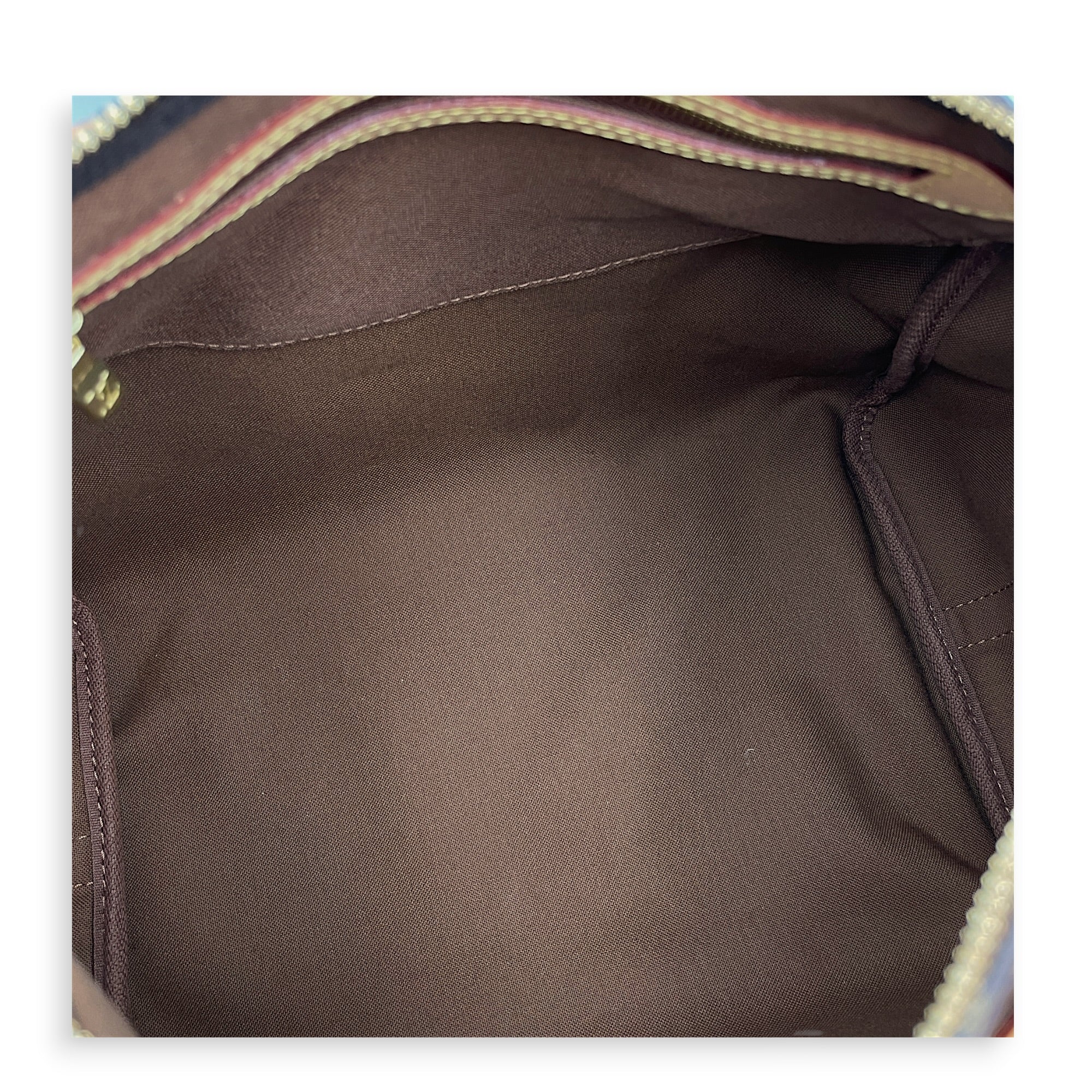 Speedy Brown Top Handle Bag in Canvas Gold hardware CL2605-21574 7