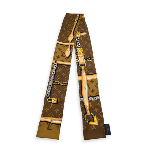 Monogram Confidential Bandeau Brown Scarf in Silk CL2605-21578 1