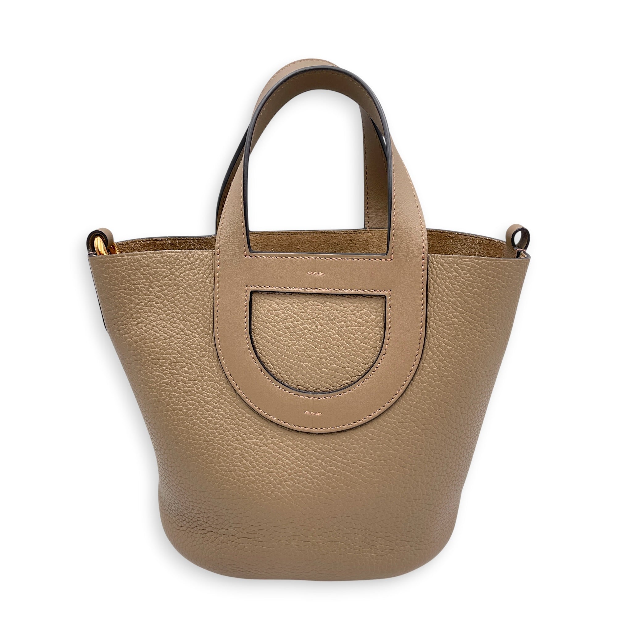 In the loop 18 Beige marfa in Swift/Clemence Gold hardware CL2605-21580 2