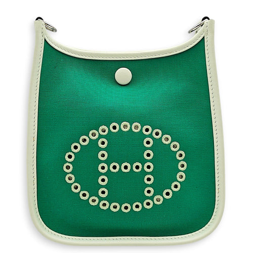 Neo Evelyne Mini Menthe/Vert Fizz/Blue Azteque in Toile/Swift Palladium hardware CL2605-21581 1