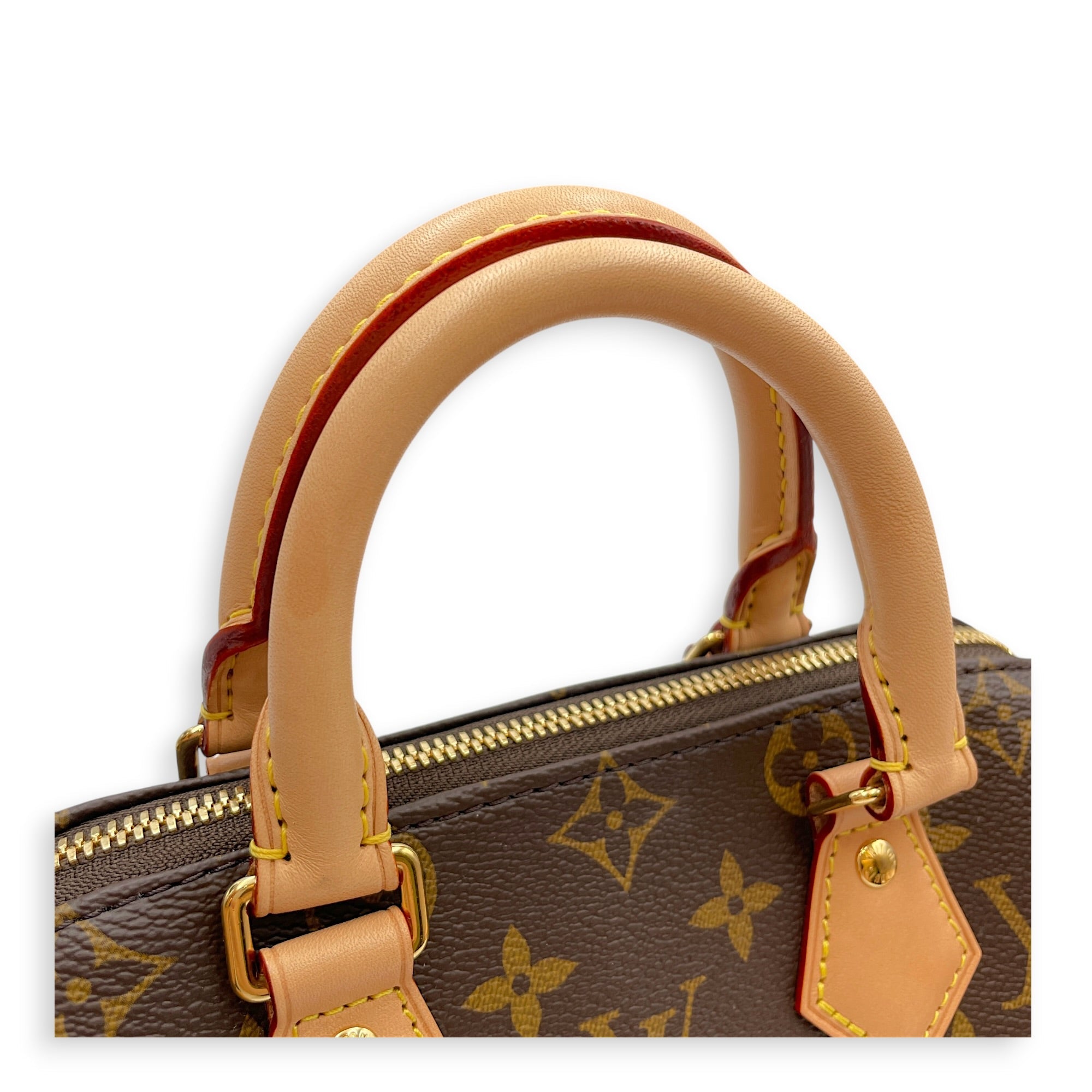 Monogram speedy  20cm  Brown Crossbody Bag in Canvas Gold hardware CL2605-21582 11