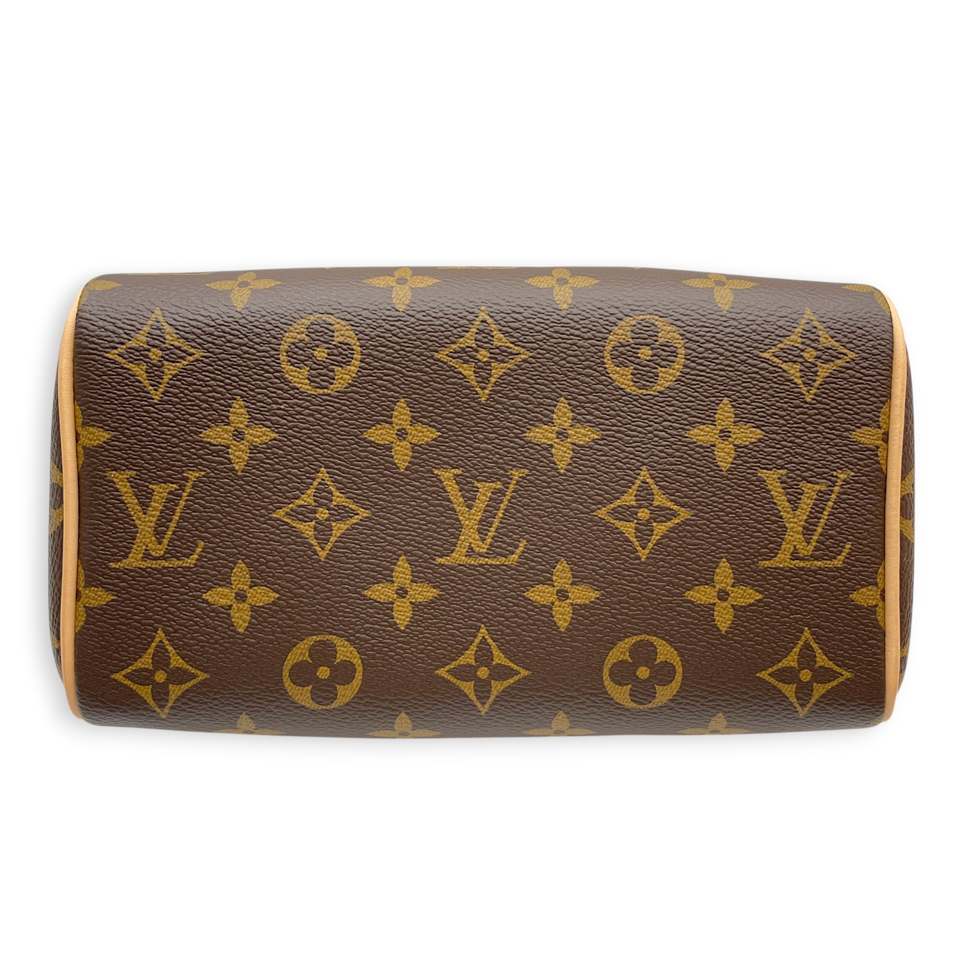 Monogram speedy 20 cm Brown Crossbody Bag in Canvas Gold hardware