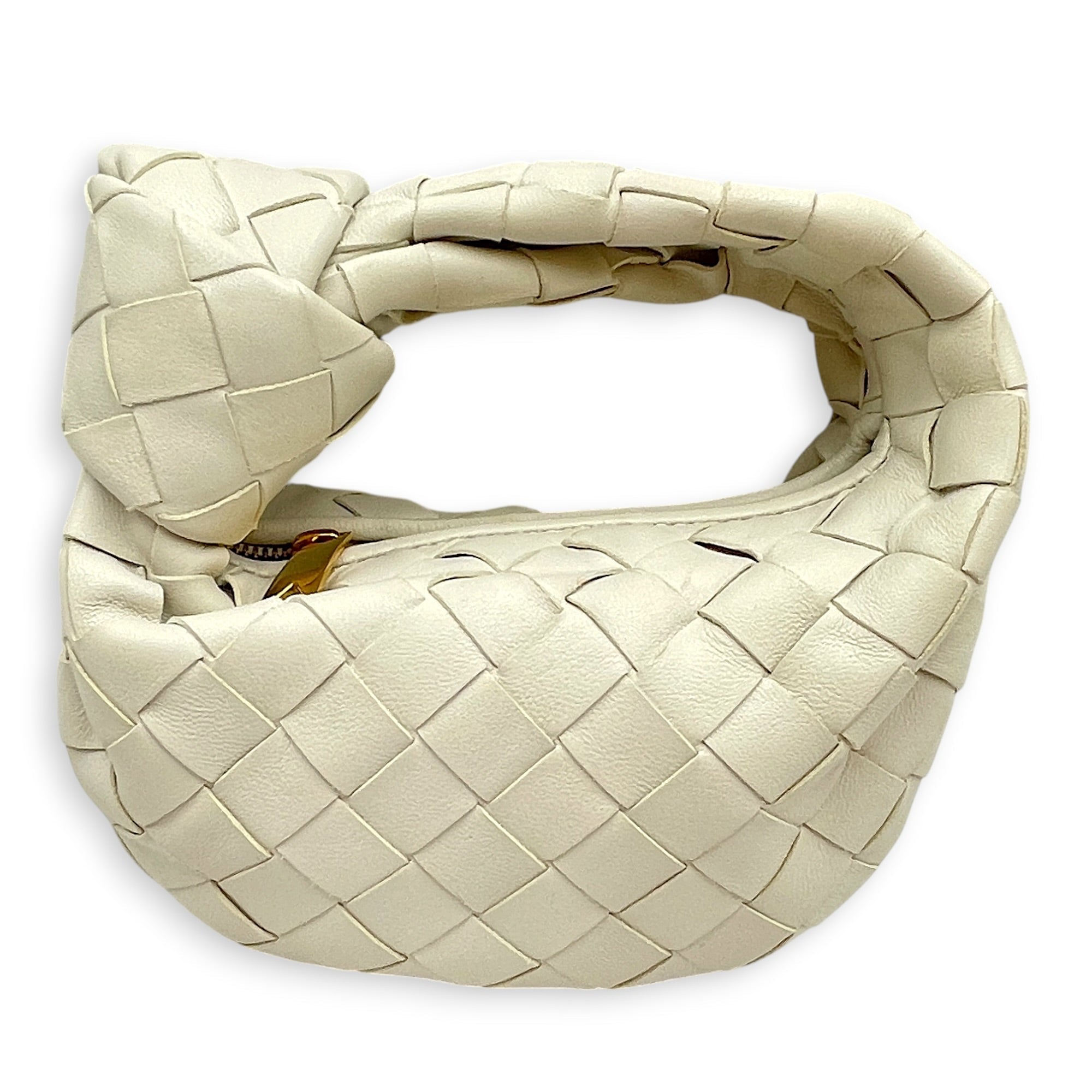 Candy Jodi 17cm  White Top Handle Bag in Nappa Leather Gold hardware CL2605-21583 2