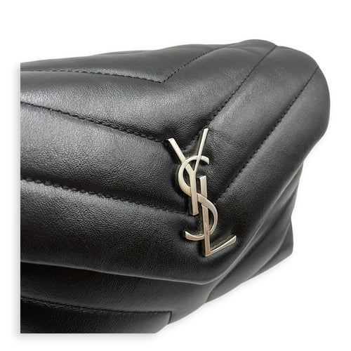 Toy Lou Lou Black Crossbody Bag in Calfskin Silver hardware