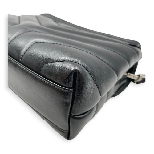Toy Lou Lou Black Crossbody Bag in Calfskin Silver hardware