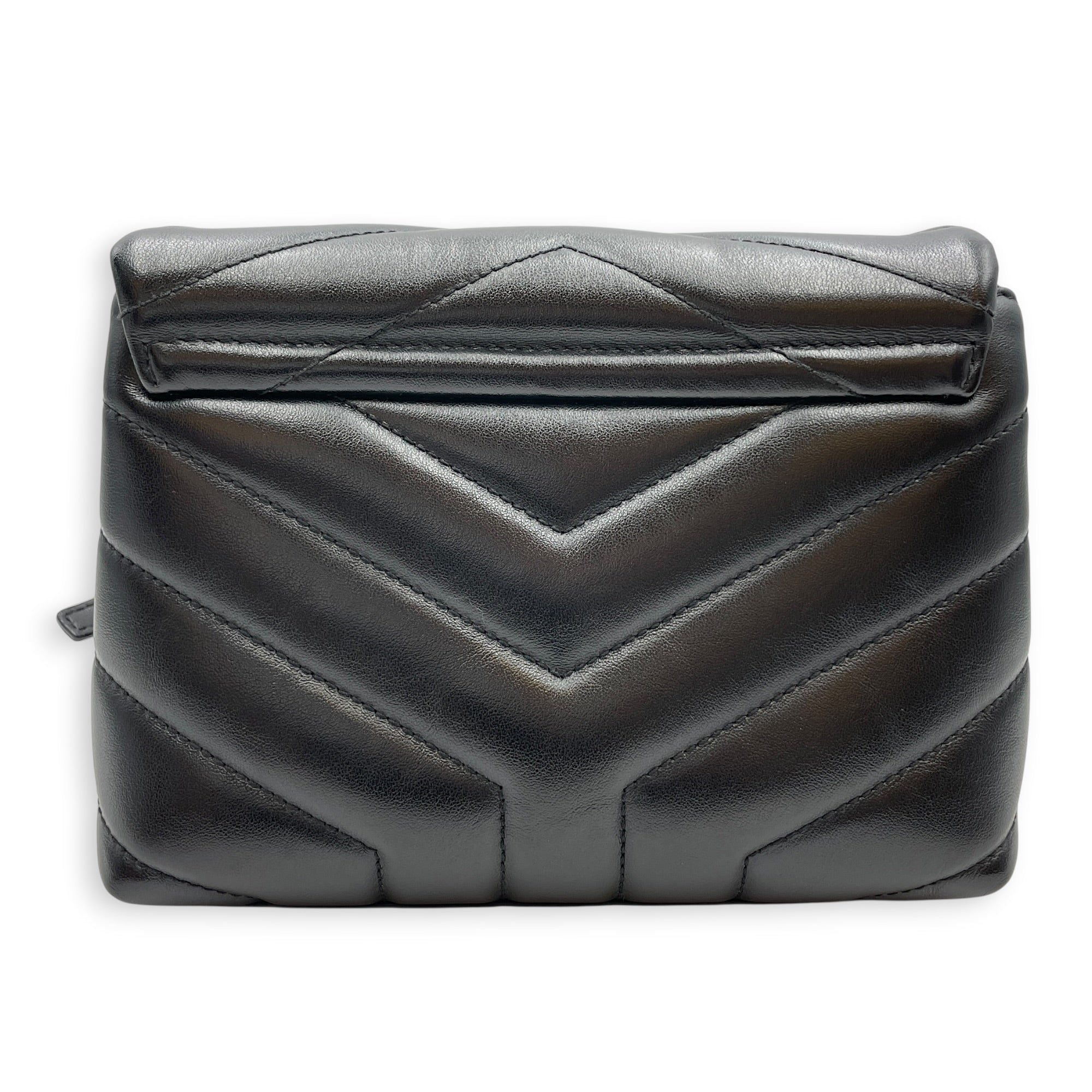 Toy Lou Lou Black Crossbody Bag in Calfskin Silver hardware