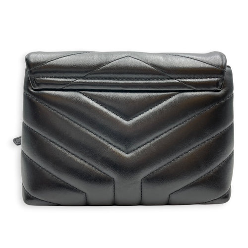 Toy Lou Lou Black Crossbody Bag in Calfskin Silver hardware