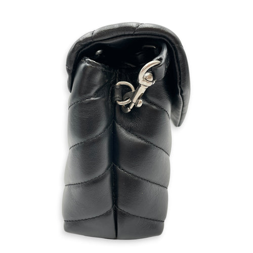 Toy Lou Lou Black Crossbody Bag in Calfskin Silver hardware