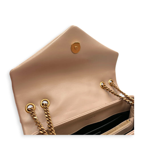 Toy Lou Lou 25 Beige Crossbody Bag in Calfskin Gold hardware