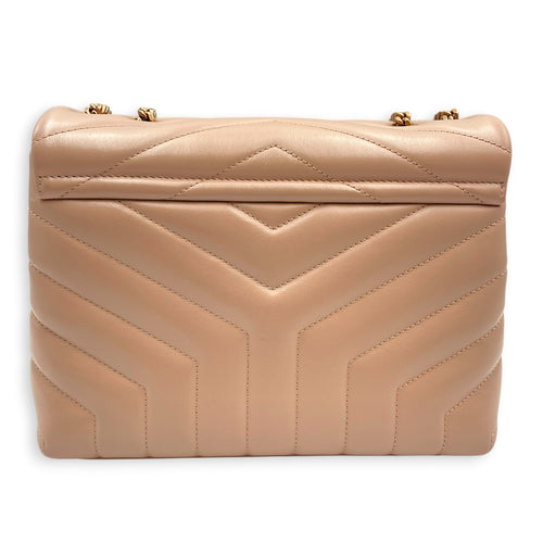 Toy Lou Lou 25 Beige Crossbody Bag in Calfskin Gold hardware