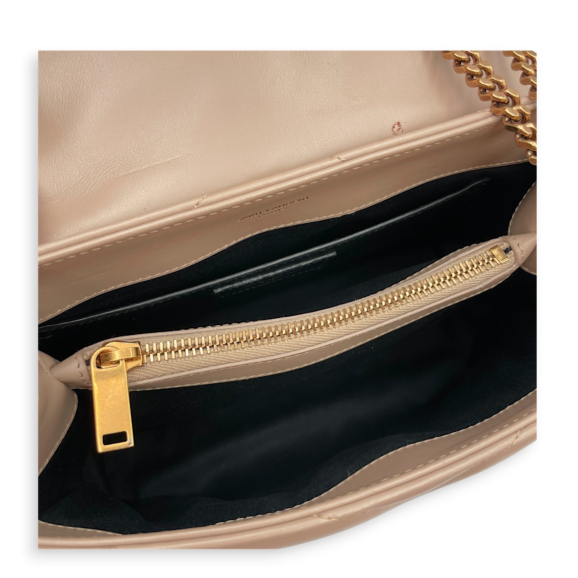 Toy Lou Lou 25 Beige Crossbody Bag in Calfskin Gold hardware