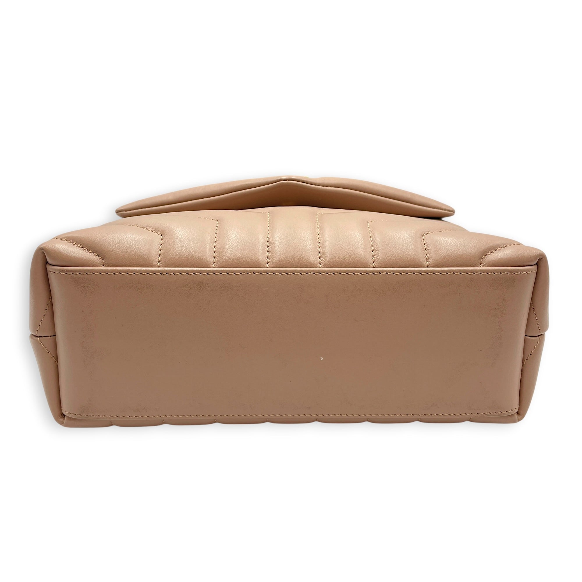 Toy Lou Lou 25 Beige Crossbody Bag in Calfskin Gold hardware