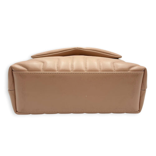 Toy Lou Lou 25 Beige Crossbody Bag in Calfskin Gold hardware