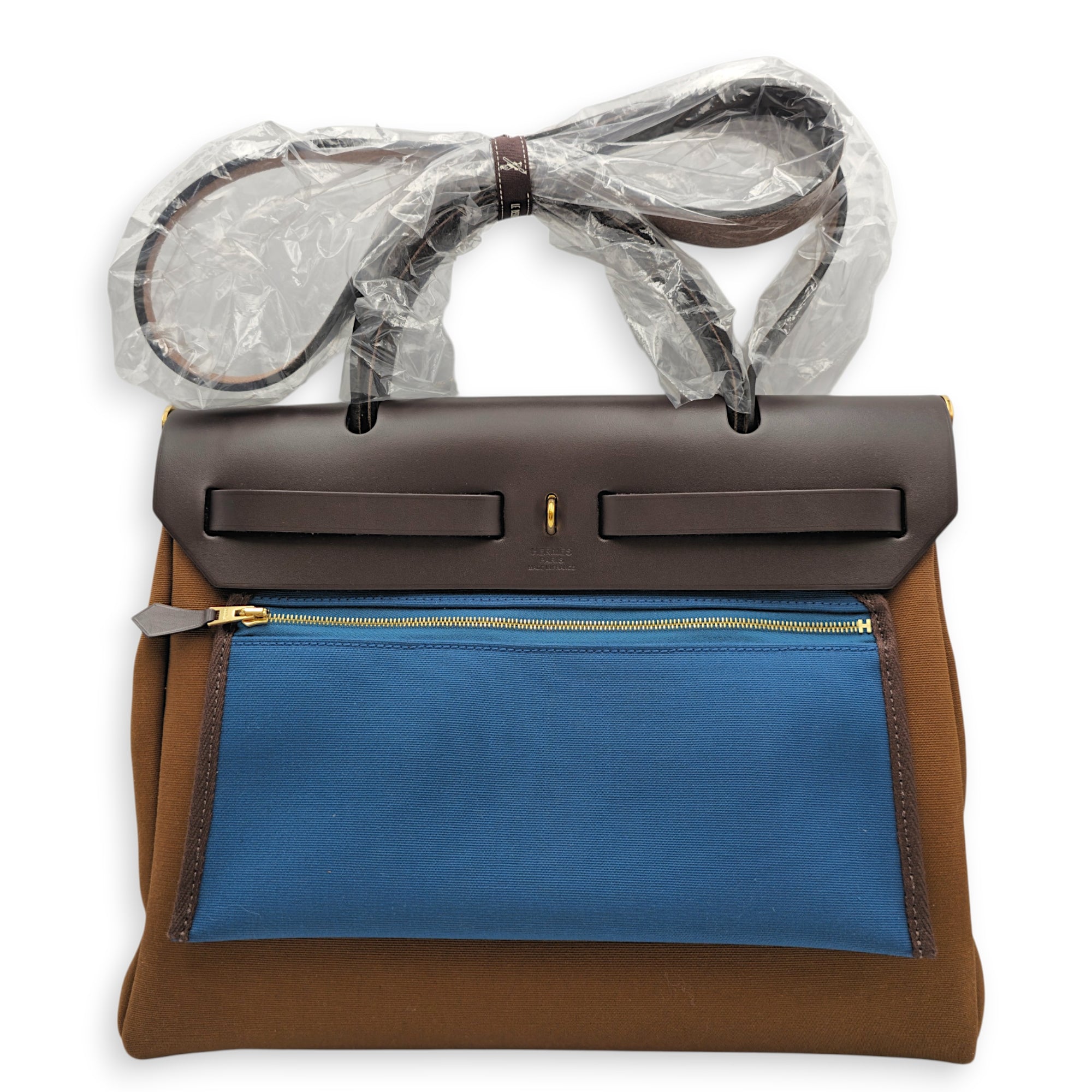 Herbag Alezan/Blue outremer in Vache Hunter/Toile Gold hardware