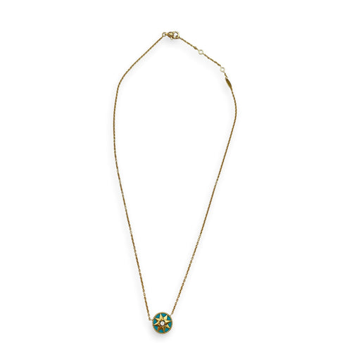 Rose Des Vents Necklace in Turquoise CL2605-21597 1